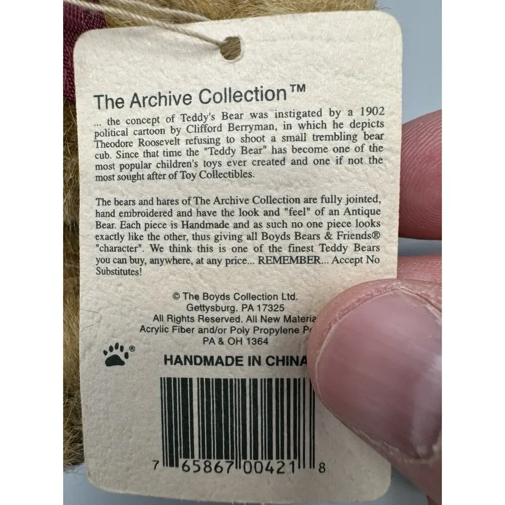 Boyds Archive Collection Roary Maneford Plush 5‎ Inch Ornament Angle Wings